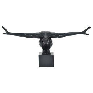 Adam & Friends Home Decor Take-A-Bow Man Sculpture | 1-Piece | Black